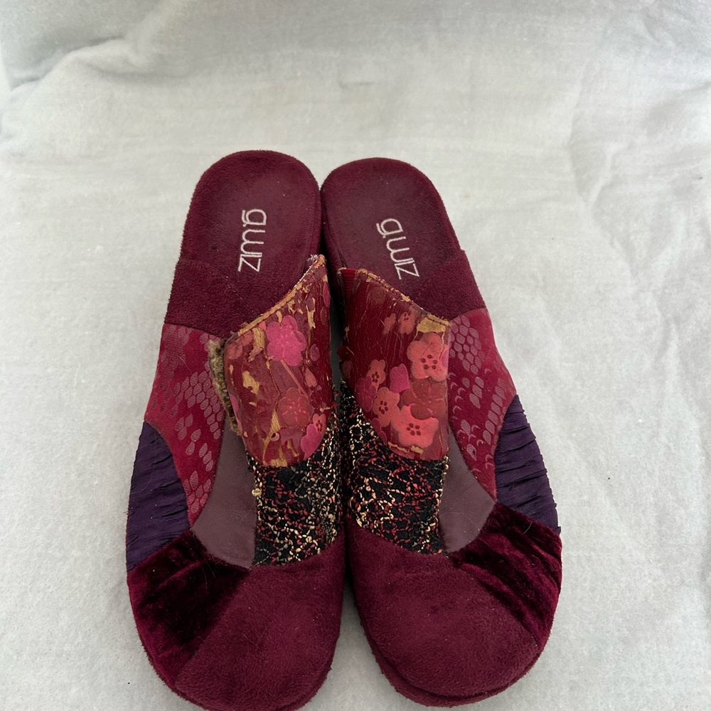 Women's Burgundy Slip-On Shoes